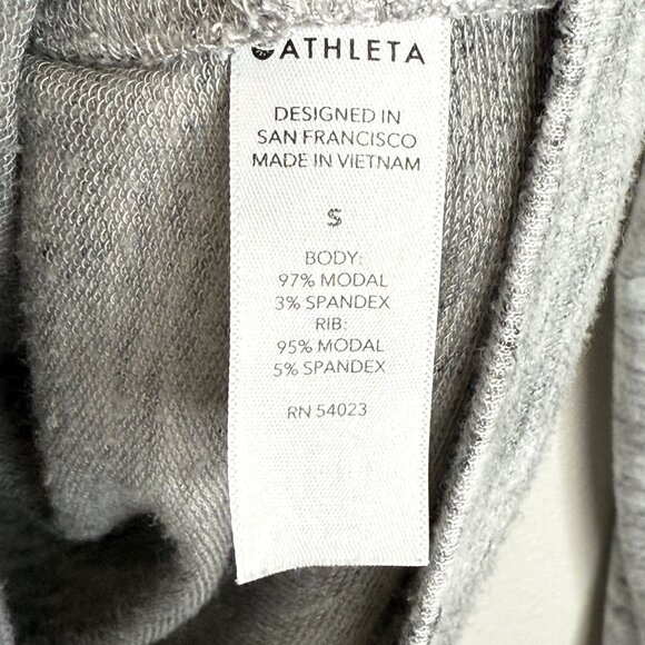 Athleta Heather Gray Long Sleeve Top S - Picture 7 of 8